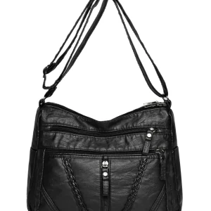 Adjustable Strap PU Leather Shoulder Bag