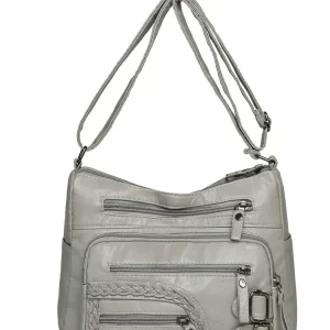 Multi Pockets PU Leather Shoulder Bag