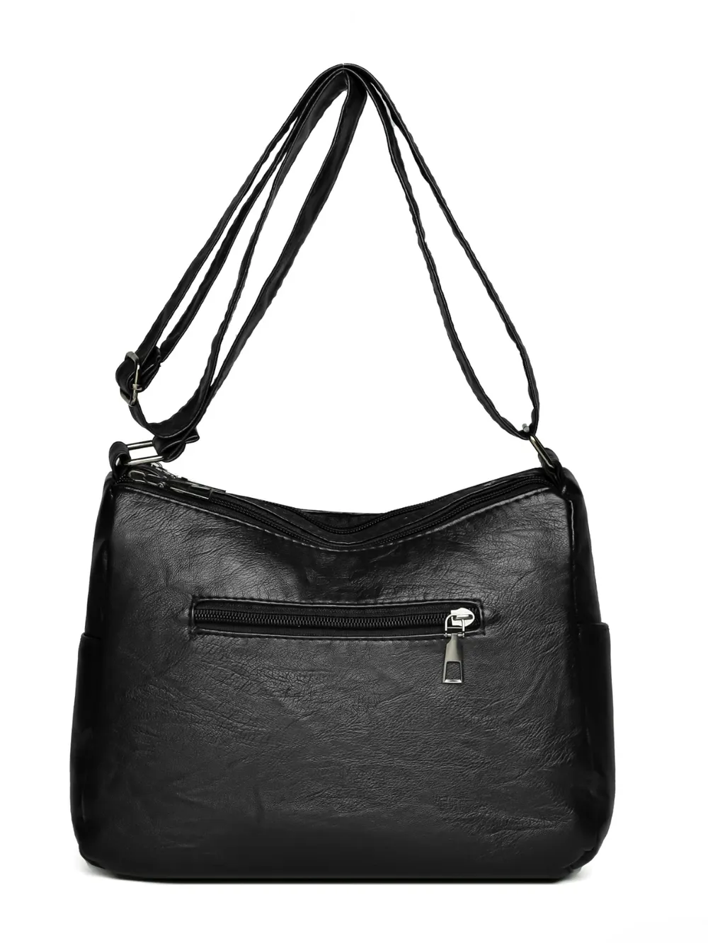 Multi Pockets PU Leather Shoulder Bag - Image 16