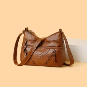 PU Multi-Compartment Crossbody Bag