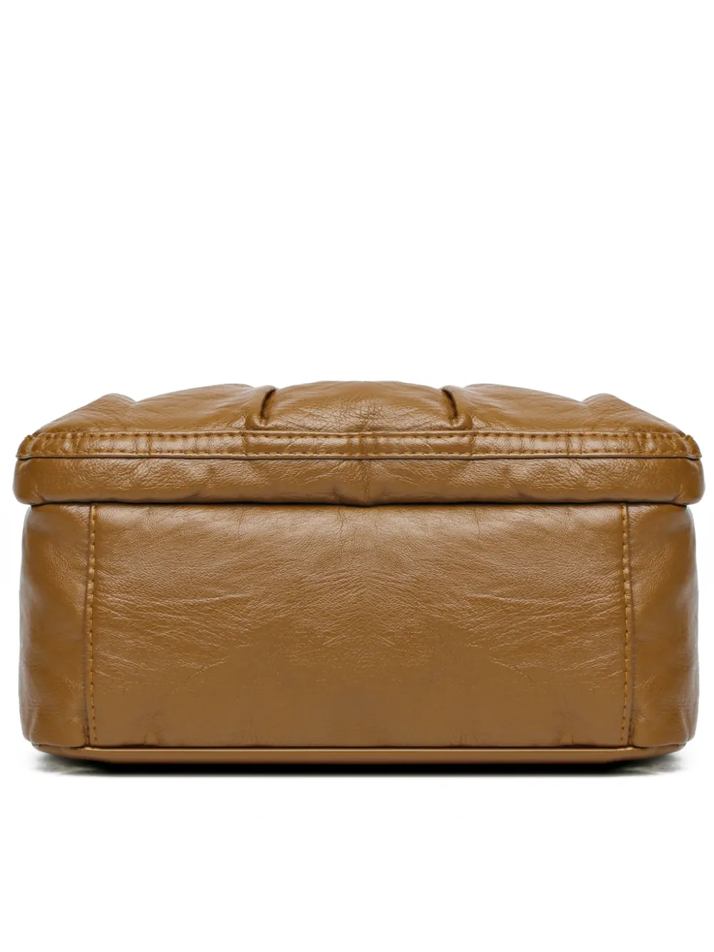 PU Leather Ruched Adjustable Strap Shoulder Bag - Image 7