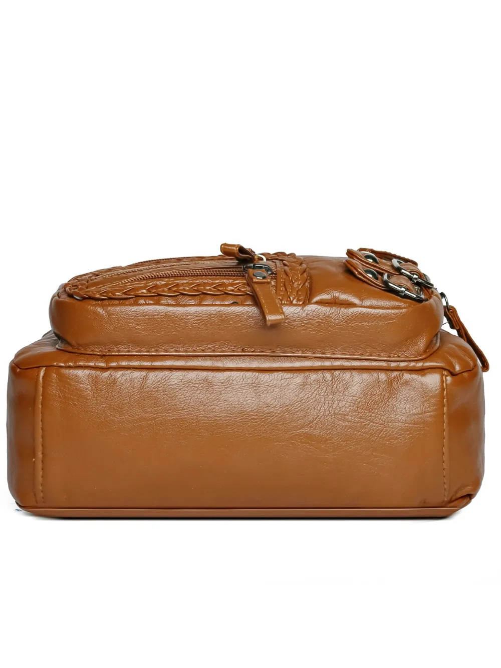 Multi Pockets PU Leather Shoulder Bag - Image 18