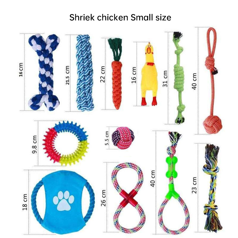 Pet Toy Set Dog Toy Cotton Rope Bite Toy Tooth Grinding Toy - Image 5