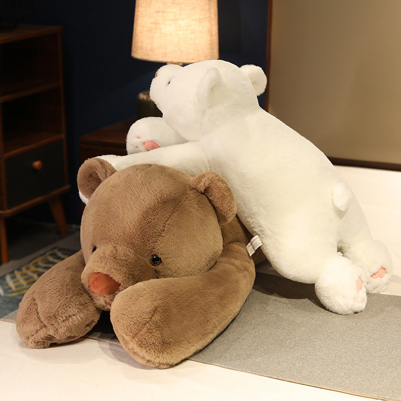 Cute Plush Weighted Stuffed Animal Pillow, Green Dinosaur Design, Filled with Glass Beads, Soft Body, Lying Pose Panda Sleep Pillow