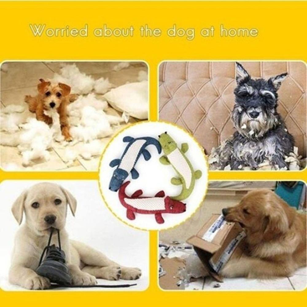 Fast delivery New Pet Dog Toy Linen Plush Animal Toy Dog Chew Squeaky Noise Cleaning Teeth Toy Chew Training Supplies - Image 6