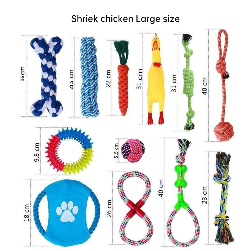 Pet Toy Set Dog Toy Cotton Rope Bite Toy Tooth Grinding Toy - Image 3
