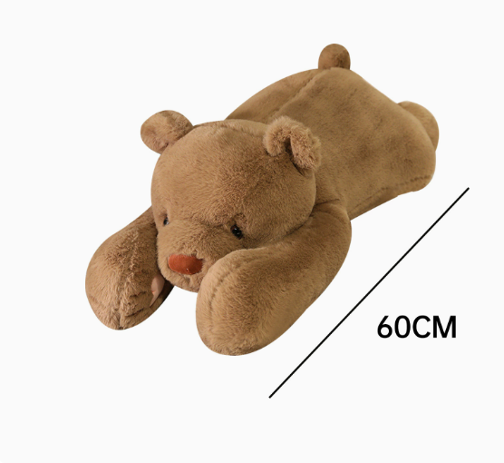 Cute Plush Weighted Stuffed Animal Pillow, Green Dinosaur Design, Filled with Glass Beads, Soft Body, Lying Pose Panda Sleep Pillow - Image 6