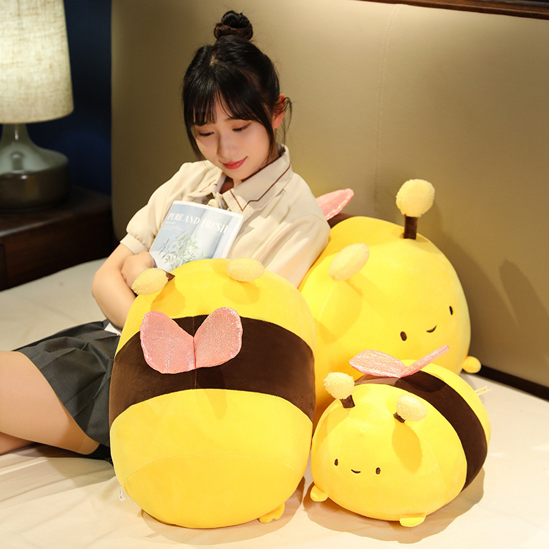 Bee Shark Doll Cute Bee Sleeping Pillow Doll - Image 4