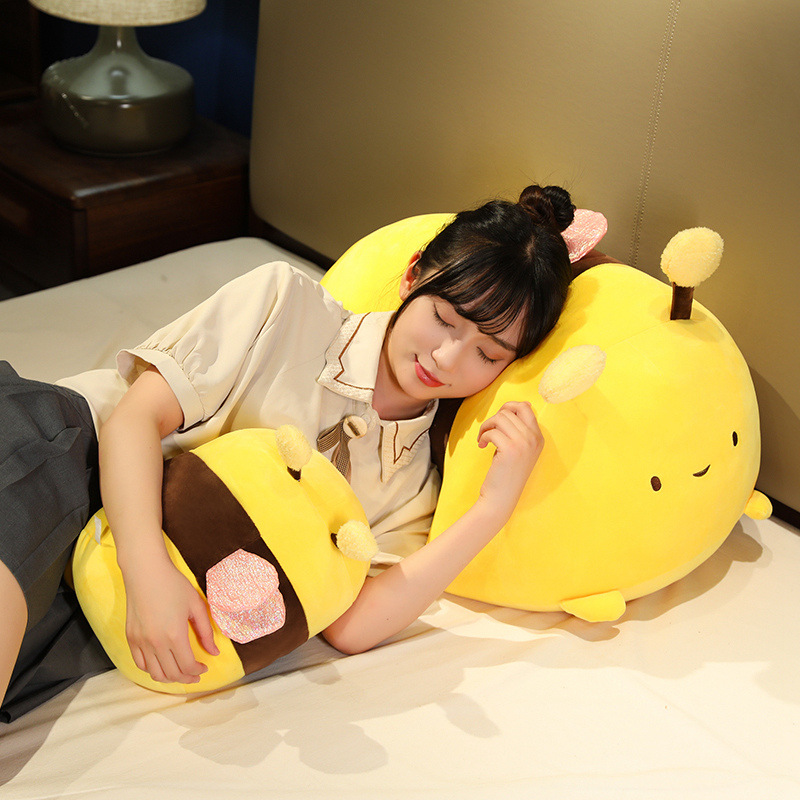 Bee Shark Doll Cute Bee Sleeping Pillow Doll - Image 3